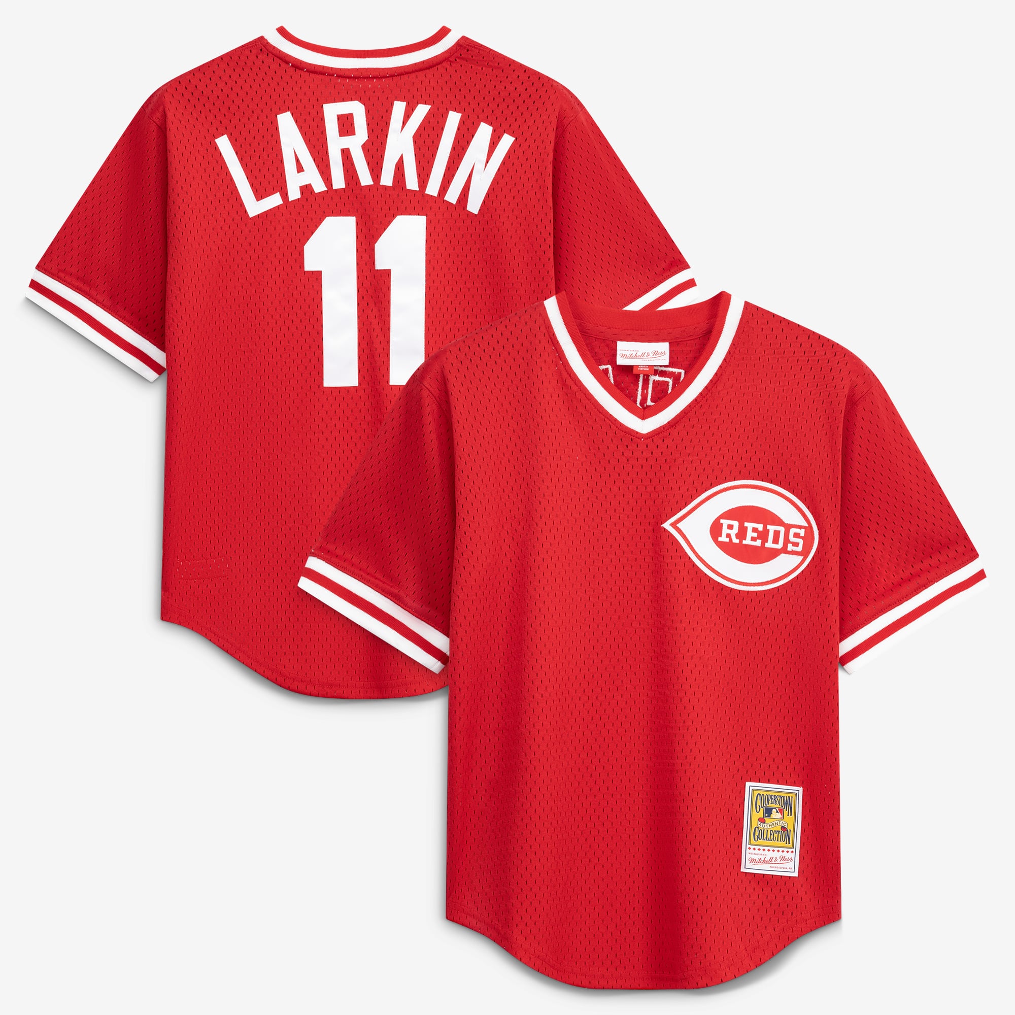 Barry Larkin Cincinnati Reds Mitchell & Ness Youth Cooperstown 