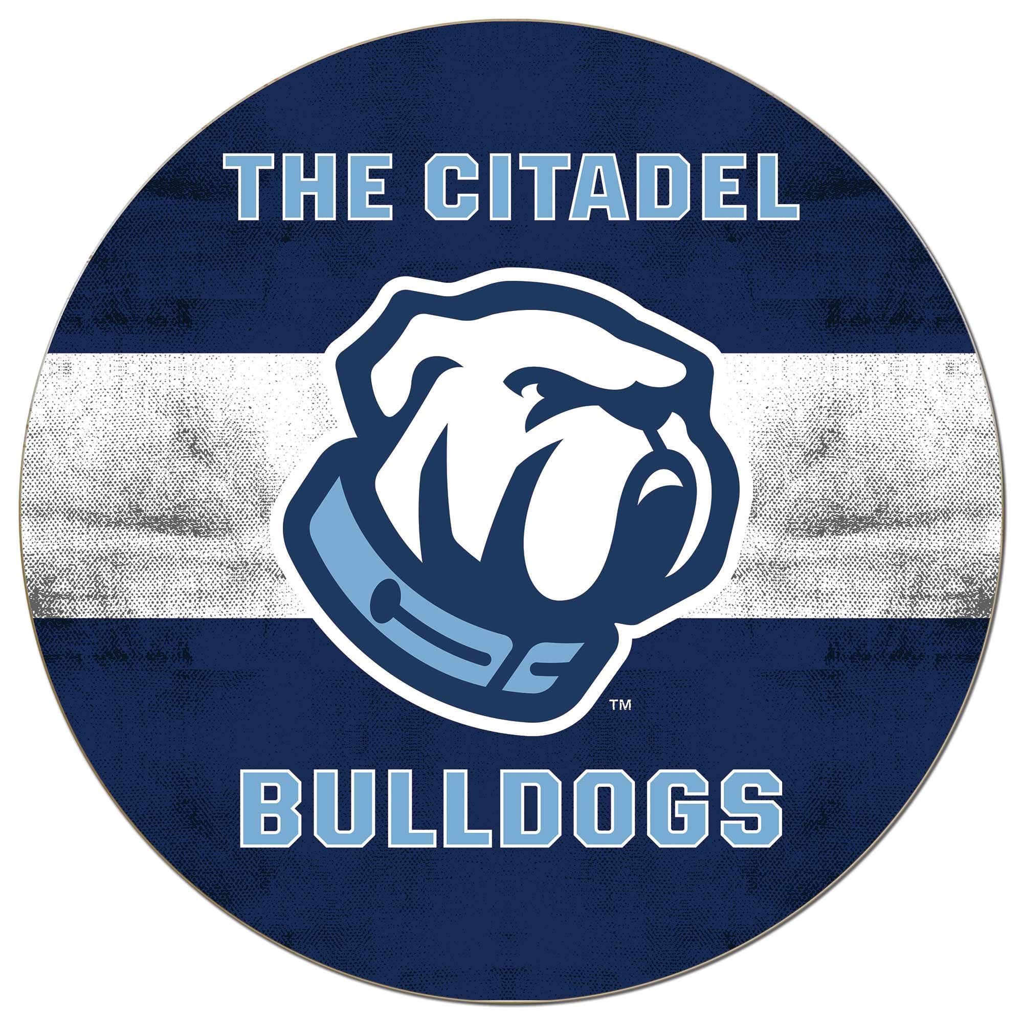 Citadel Sign Citadel Bulldogs 20'' x 20'' Retro Logo Circle Sign
