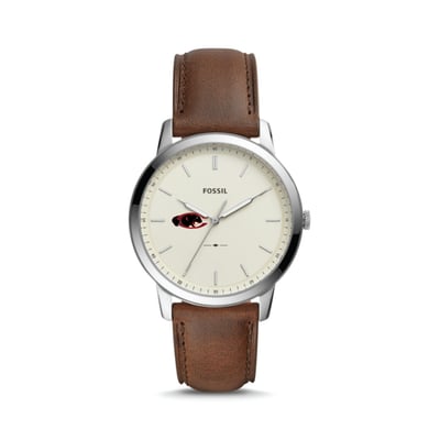 Fossil Claflin Panthers Silver The Minimalist Brown Leather Watch