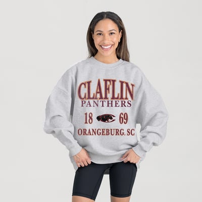 Claflin Panthers Gameday Couture Women's Premium Fleece Pullover Sweatshirt - Ash