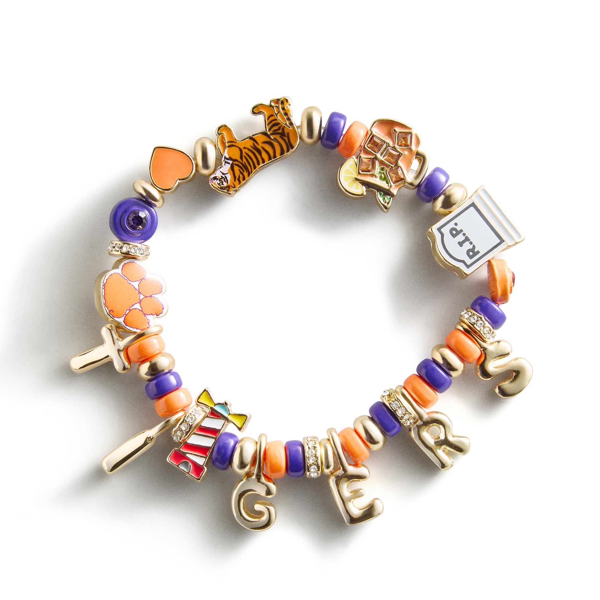 Bracelet BaubleBar à slogan et motif des Clemson Tigers