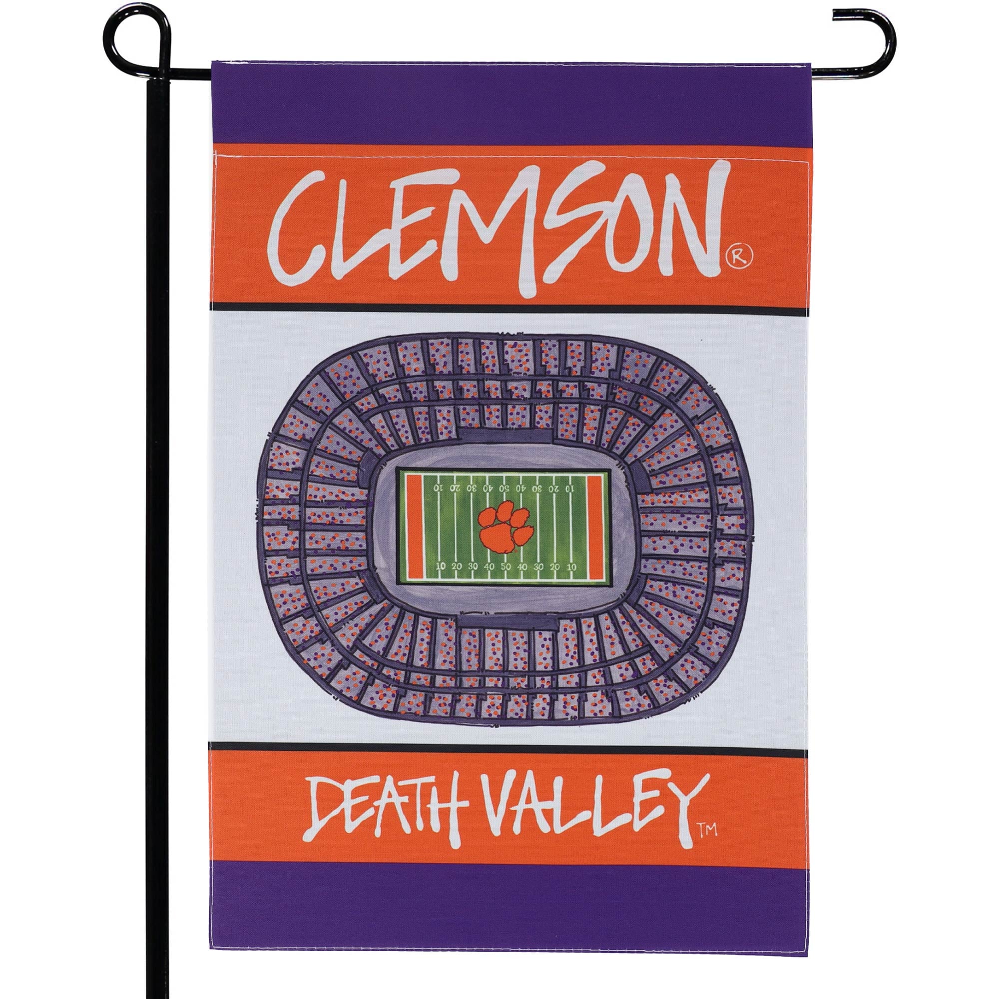 Bannière verticale de stade des Clemson Tigers (12'' x 18'')