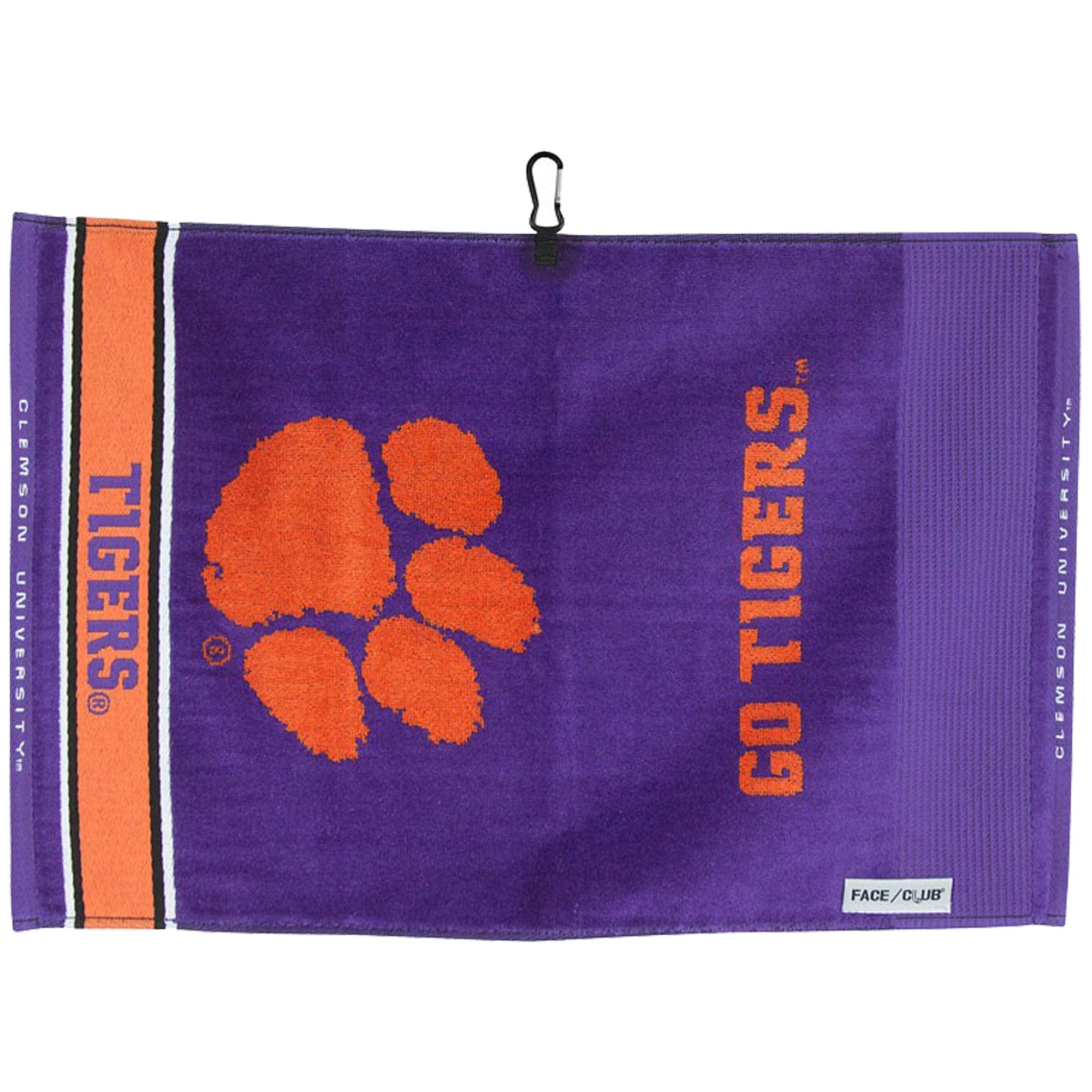 Serviette jacquard Clemson Tigers 40,6 x 61 cm (16 x 24 pouces) motif visage/club
