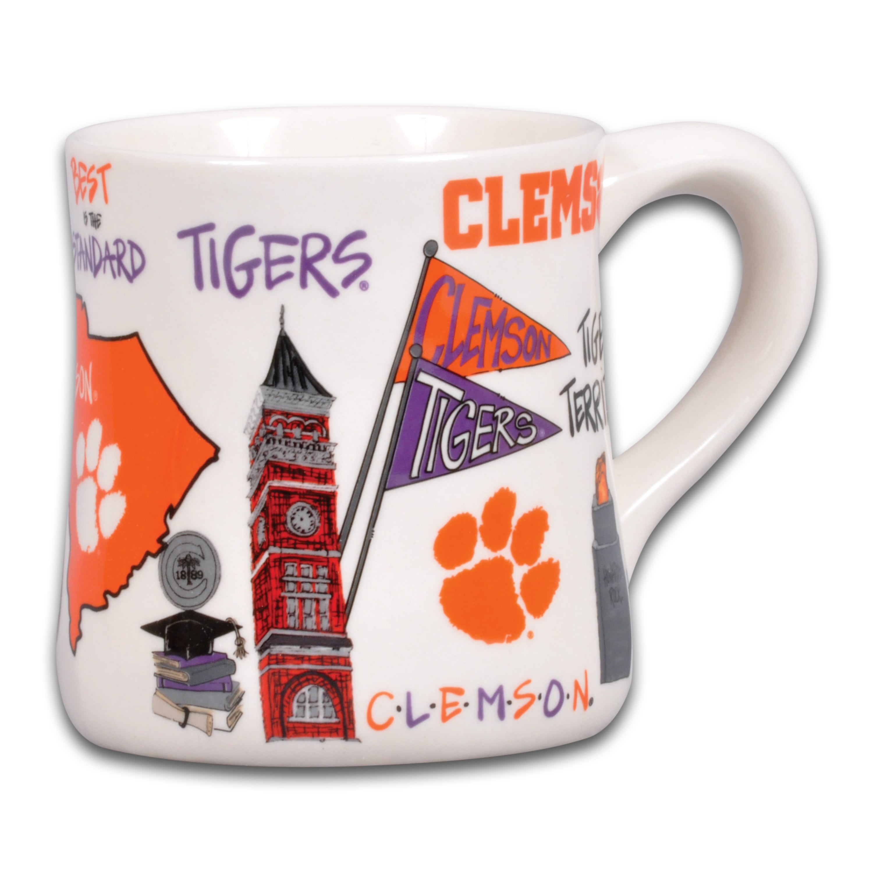 Mug Clemson Tigers 16 oz. Hometown