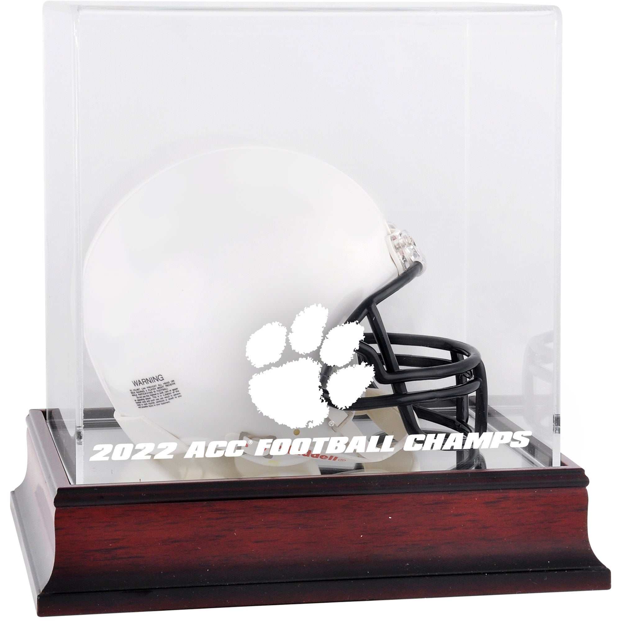 Football Display Clemson Clemson Tigers 2022 ACC Football Conference Champions Mahogany Mini ...