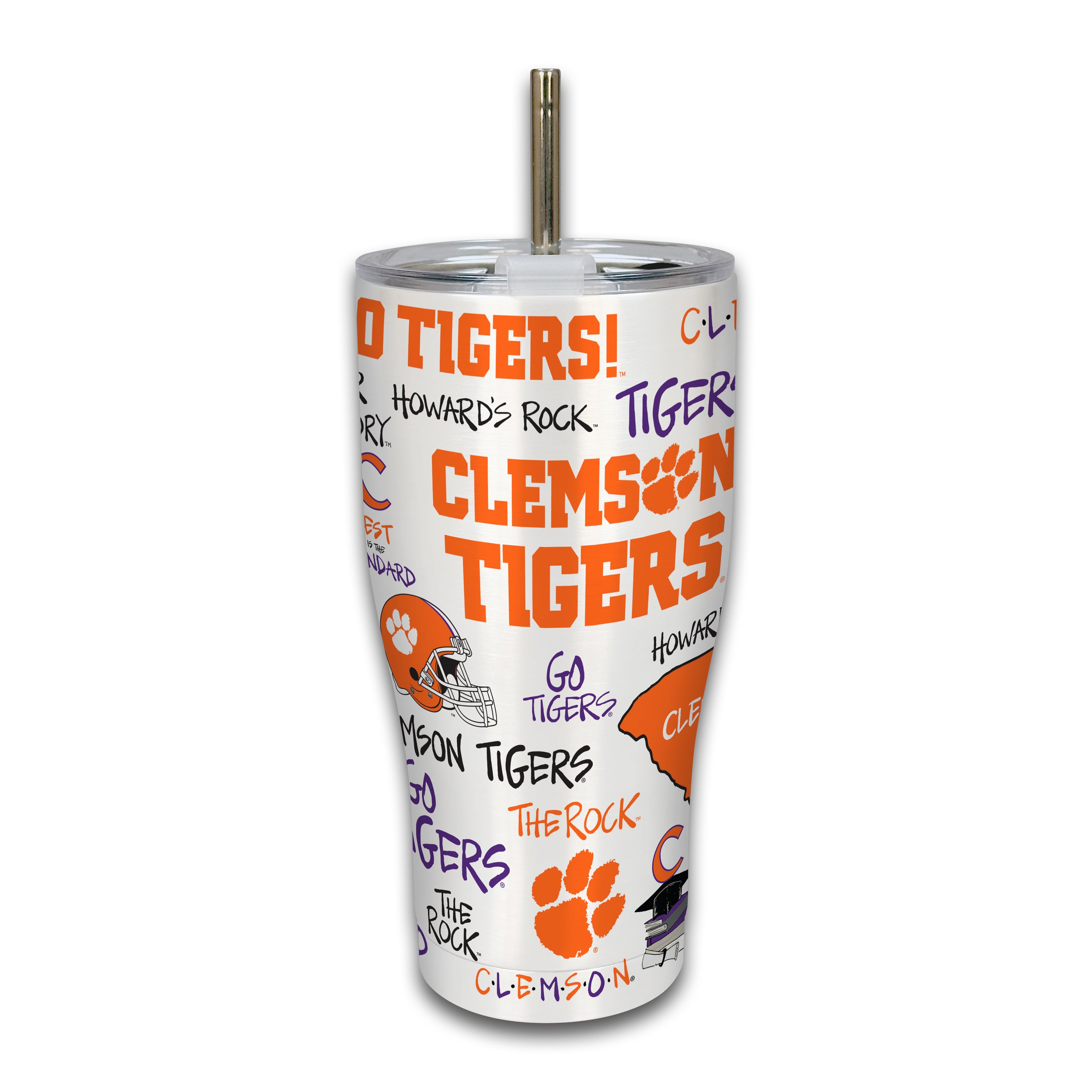 Gobelet isotherme en métal Icon des Clemson Tigers, 887 ml (30 oz)
