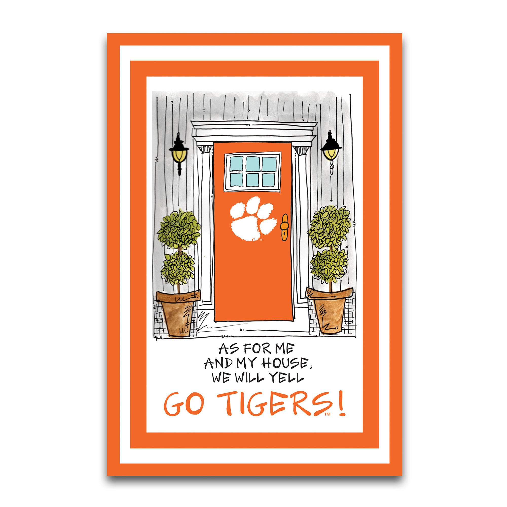 Drapeau de jardin Clemson Tigers « As For Me » 30 x 45 cm