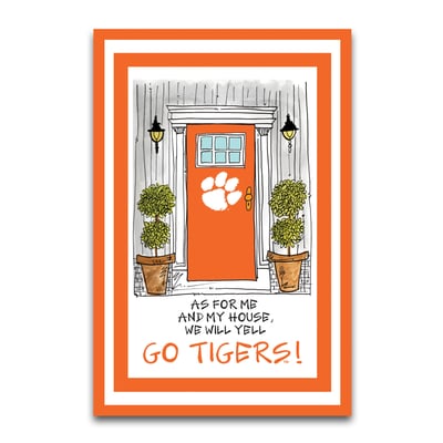Drapeau de jardin Clemson Tigers « As For Me » 30 x 45 cm