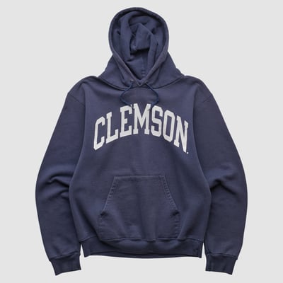 Clemson Tigers Champion 2000s Hooded Pullover Sweatshirt - Navy - XS by Fanatics Real Vintage