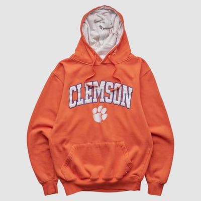 Clemson Tigers Colosseum 2010s Hooded Pullover Sweatshirt - Orange - S by Fanatics Real Vintage