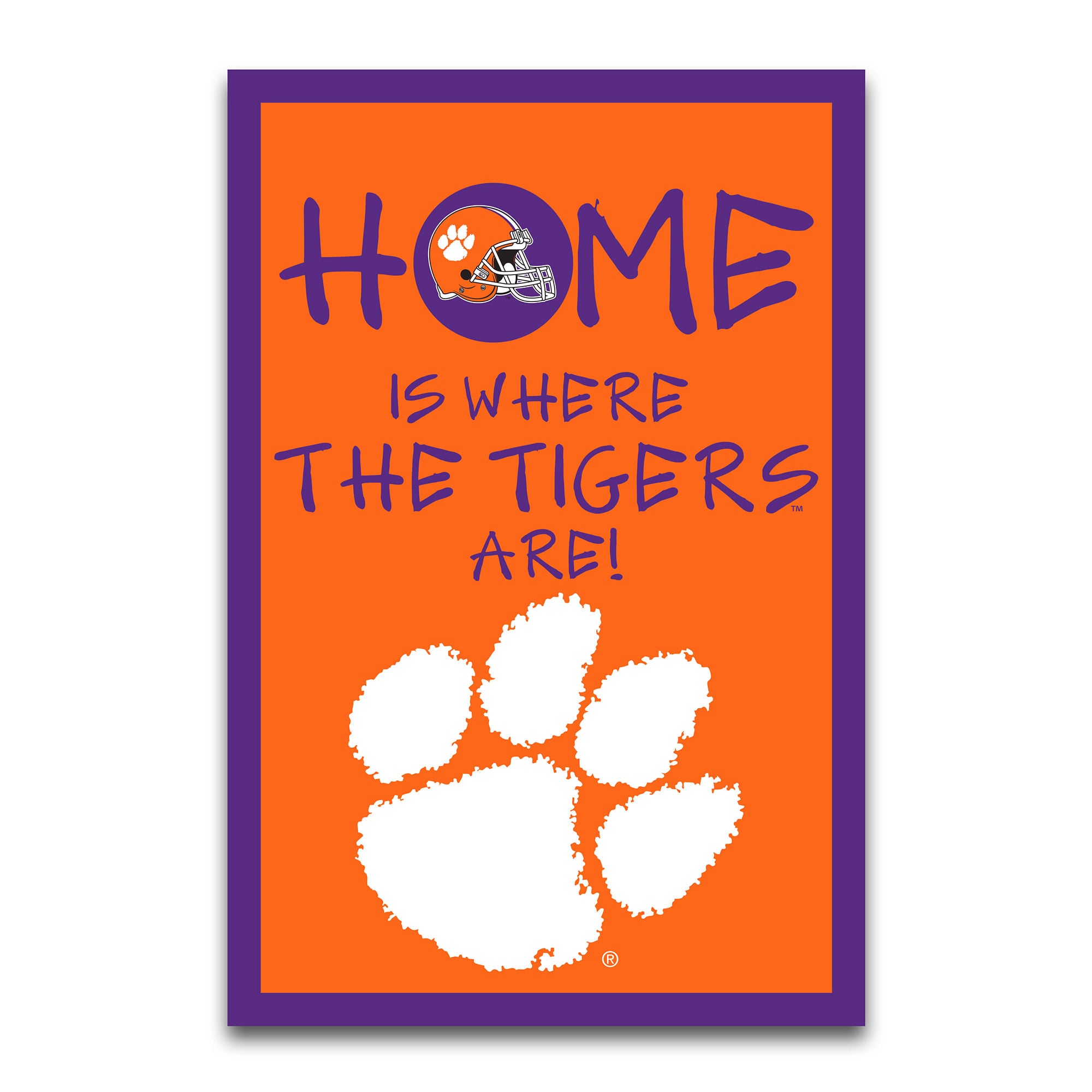Drapeau de jardin Clemson Tigers « Home Is Where » (30 x 45 cm)