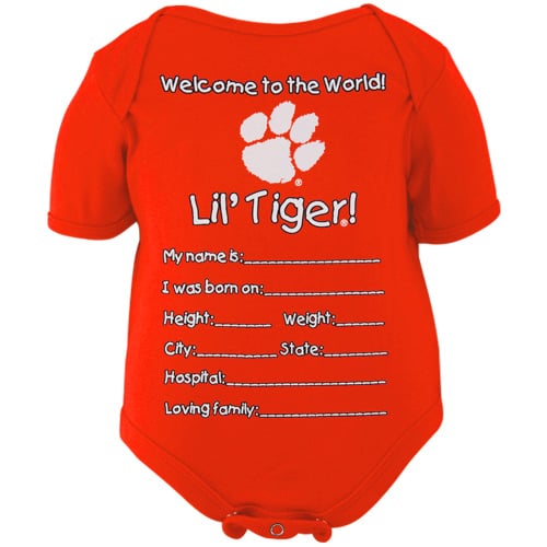 Clemson Tigers Nouveau-né Bienvenue au monde Creeper - Orange