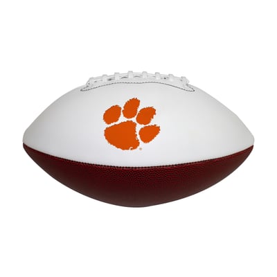 Clemson Tigers Official Size Logo Autograph Football