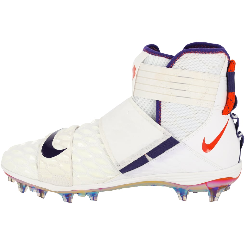 Clemson Tigers Team-Issued White and Purple Savage Cleats  display picture 1