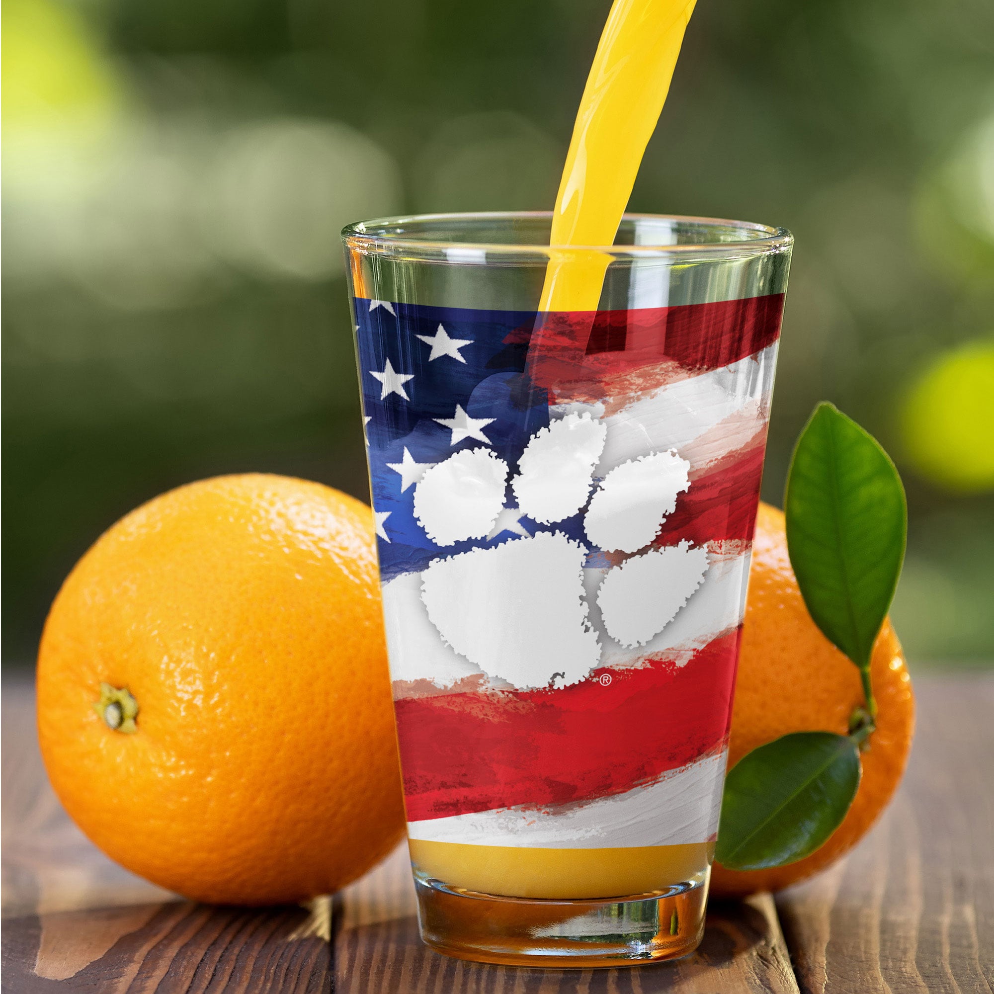 Clemson Tigers Two-Pack 16oz. Americana Pint Glass Set