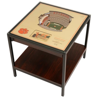 Clemson Tigers Fanpoint 25-Layer StadiumView Lighted End Table
