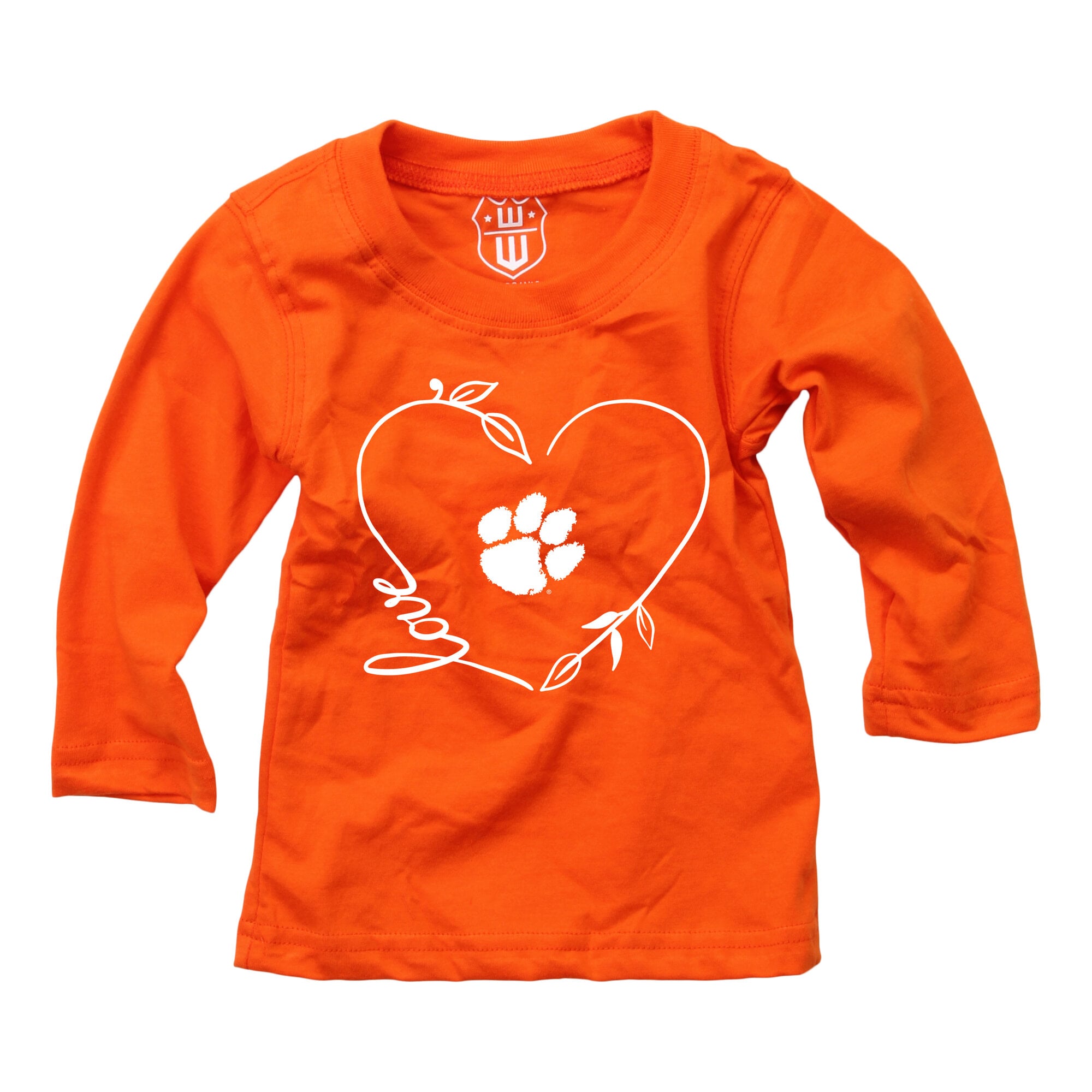Ensemble haut à manches longues et pantalon orange Clemson Tigers pour bébé fille Wes & Willy