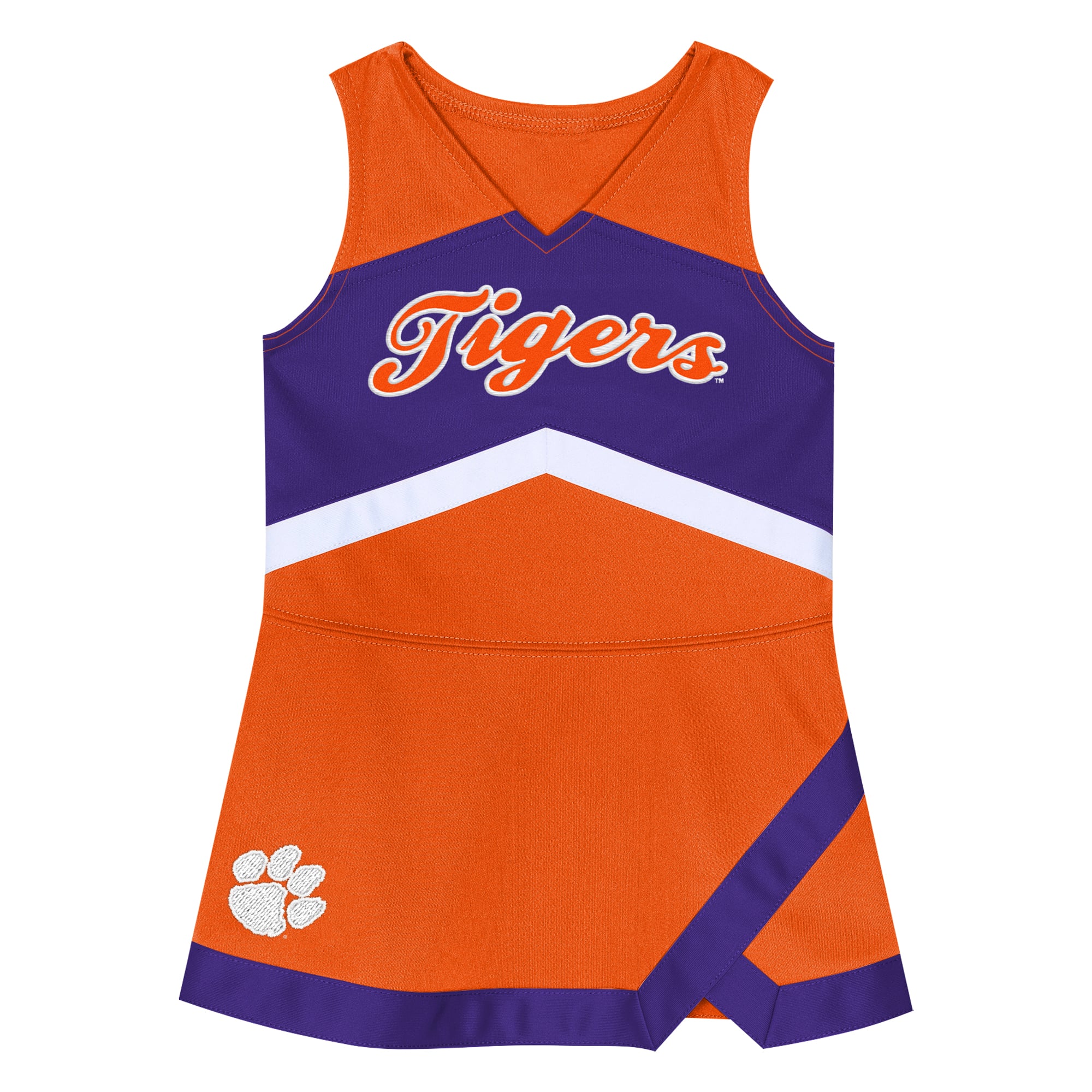 Girls Preschool Outerstuff Orange Clemson Tigers Two-Piece Cheer Captain Jumper Dress & Bloomers Set