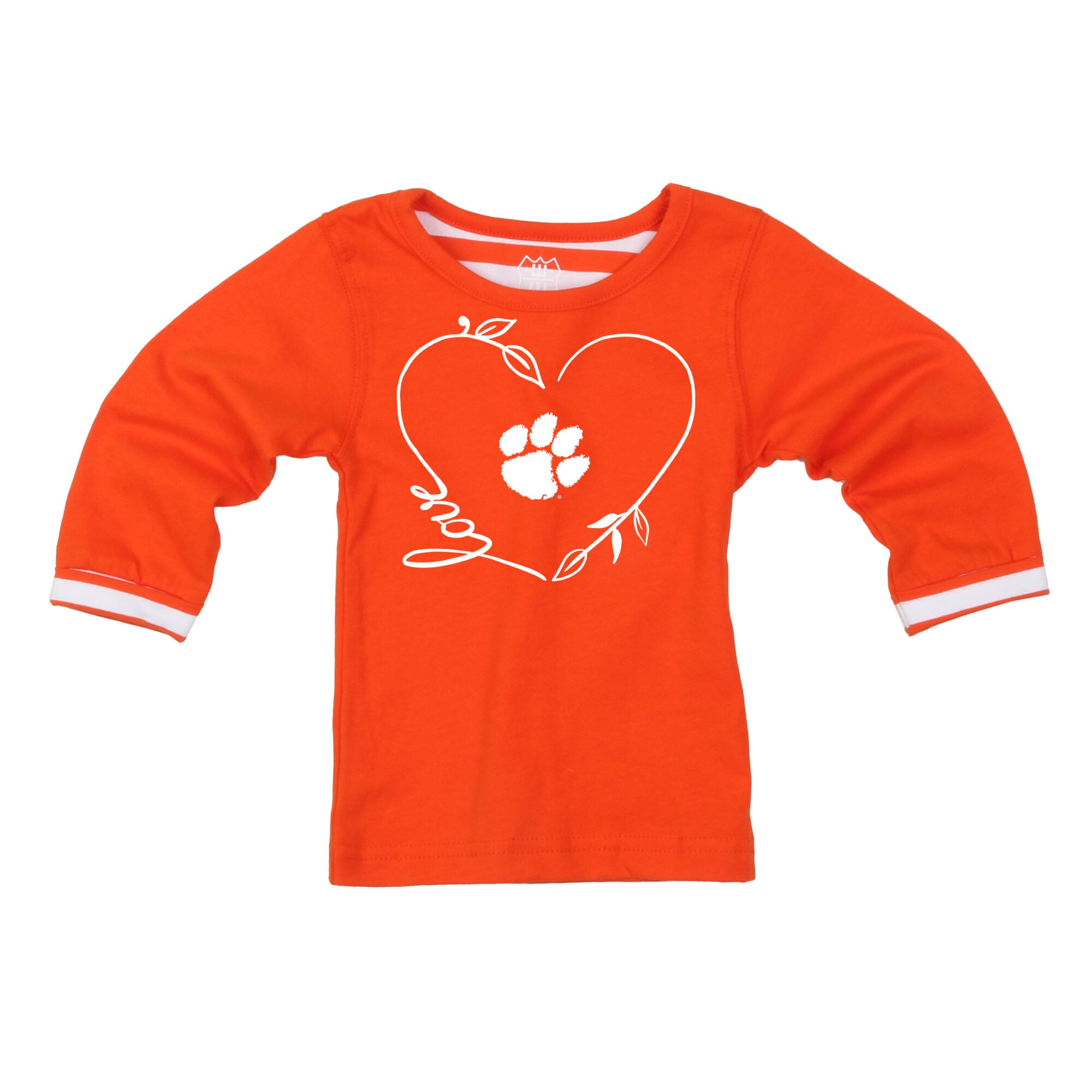 Ensemble 2 pièces pour petites filles Wes & Willy, haut à manches longues et pantalon orange Clemson Tigers