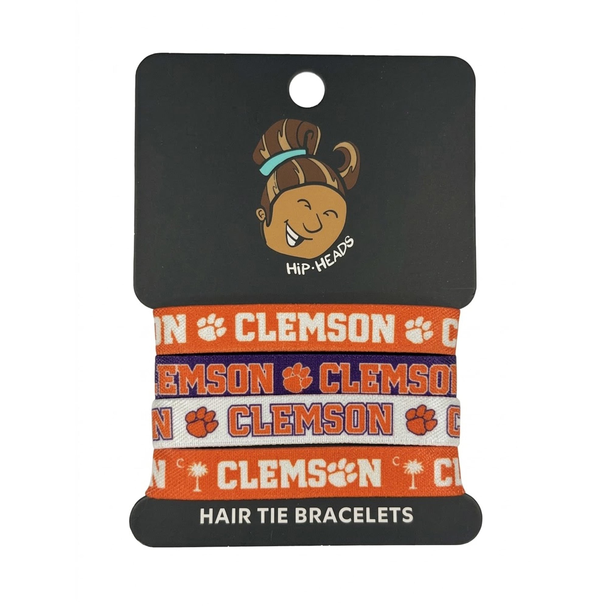 Bracelets élastiques pour cheveux Hip Heads Clemson Tigers (lot de quatre)