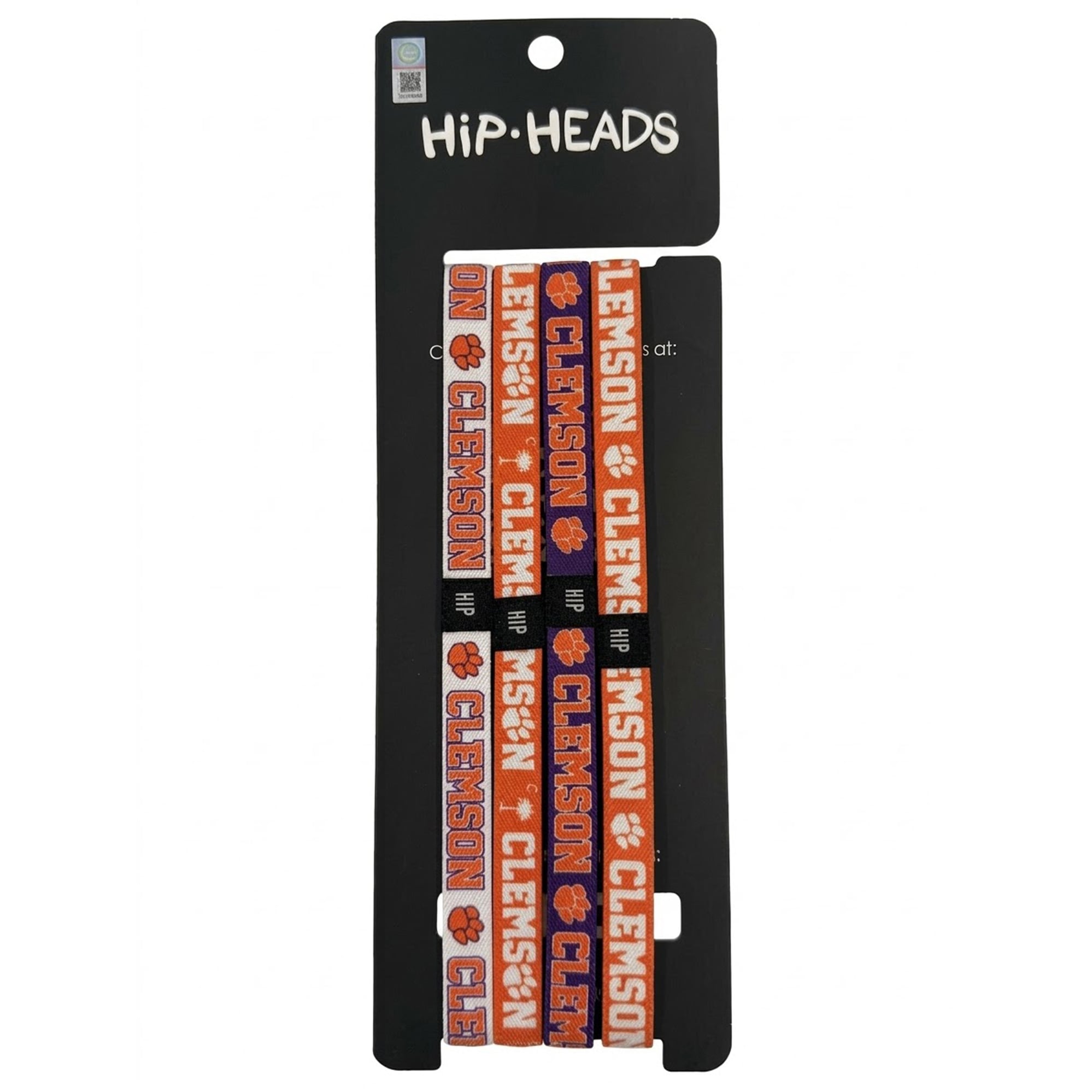 Lot de quatre bandeaux fins Hip Heads Clemson Tigers