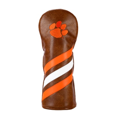 Clemson Tigers Hometown Brands Leather Stripes Fairway Headcover