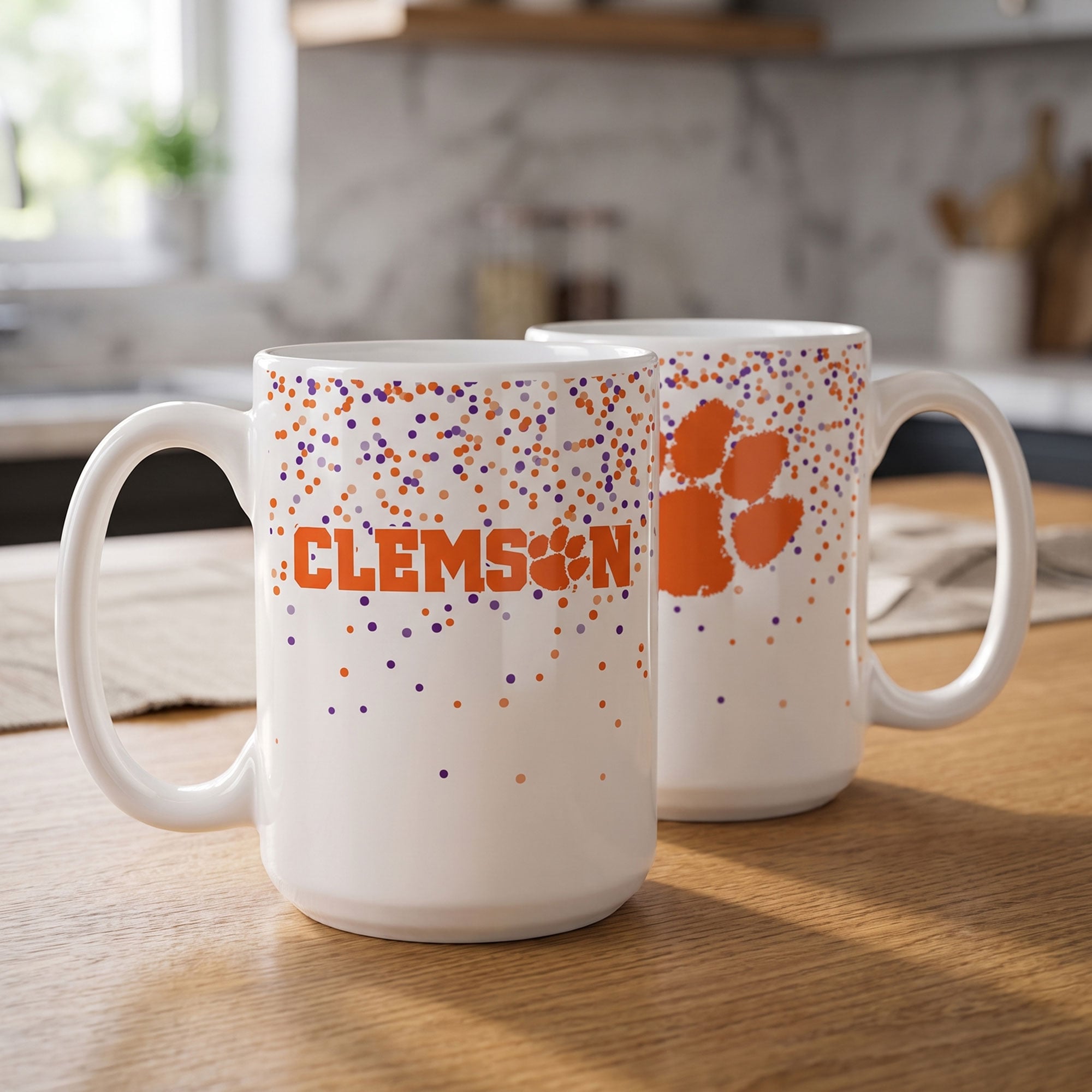 Mug Confetti Clemson Tigers d'Indigo Falls - Lot de 2