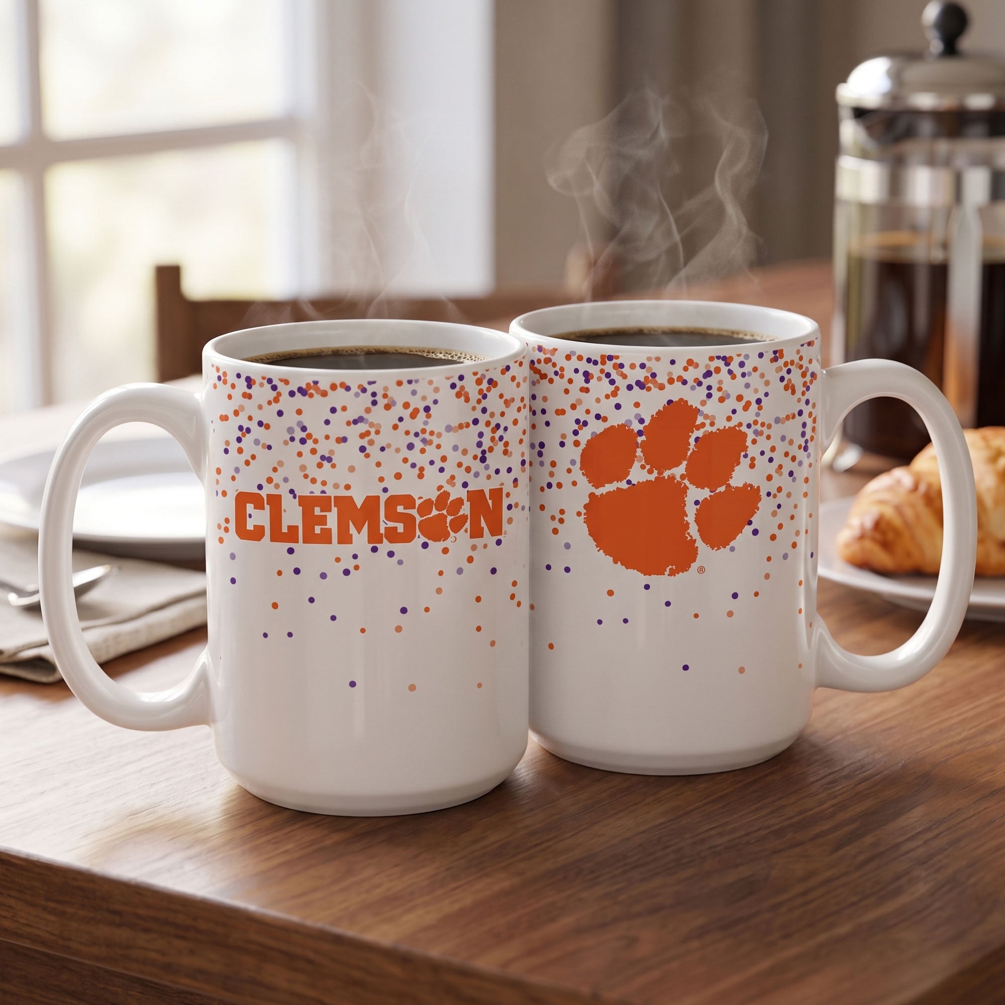 Mug Confetti Clemson Tigers d'Indigo Falls - Lot de 2