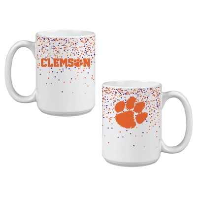 Indigo Falls Clemson Tigers Confetti Mug - Set of 2
