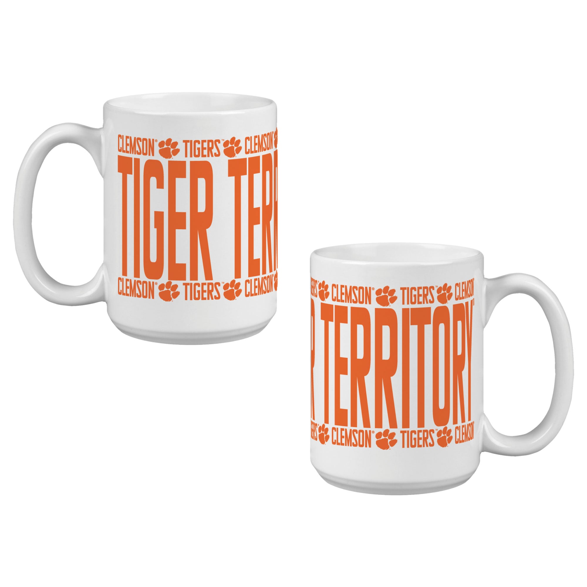 Mug surélevé Indigo Falls Clemson Tigers - Lot de 2