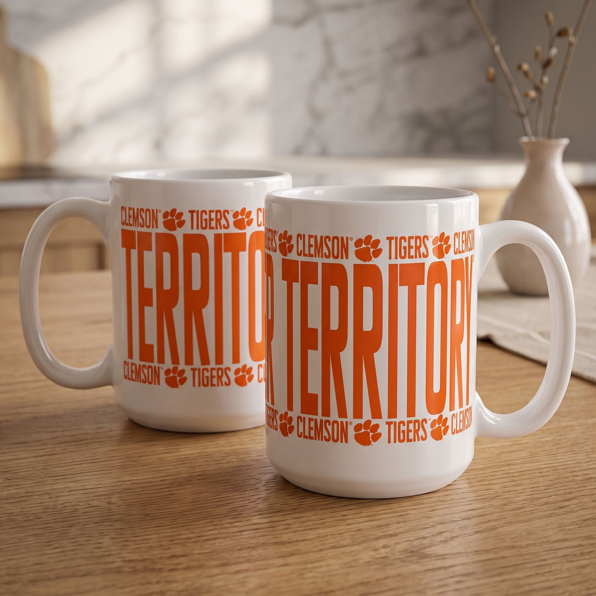 Mug surélevé Indigo Falls Clemson Tigers - Lot de 2
