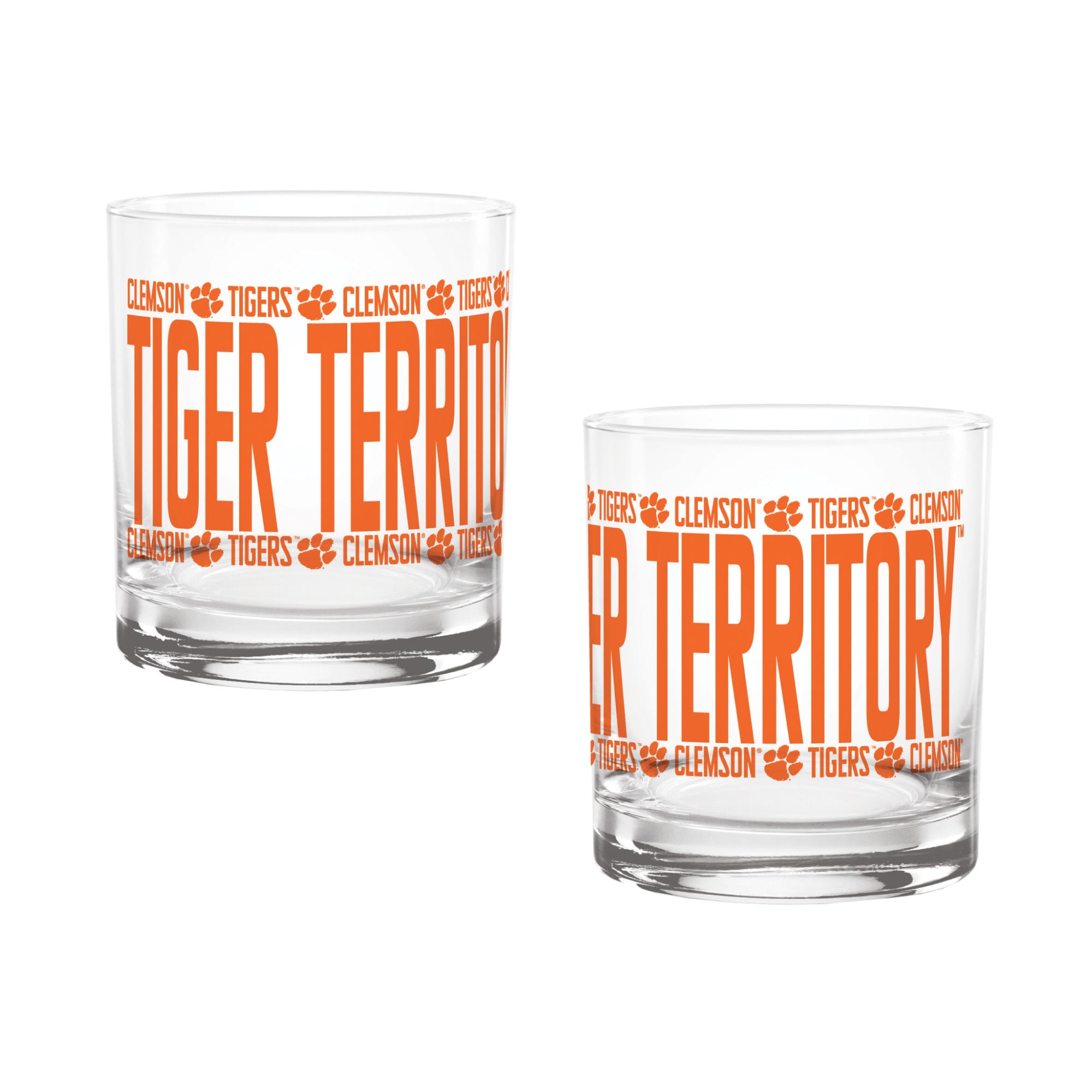 Verres à whisky surélevés Indigo Falls Clemson Tigers - Lot de 2