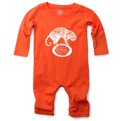  Clemson Tigers Wes & Willy Infant Long Sleeve Romper - Orange