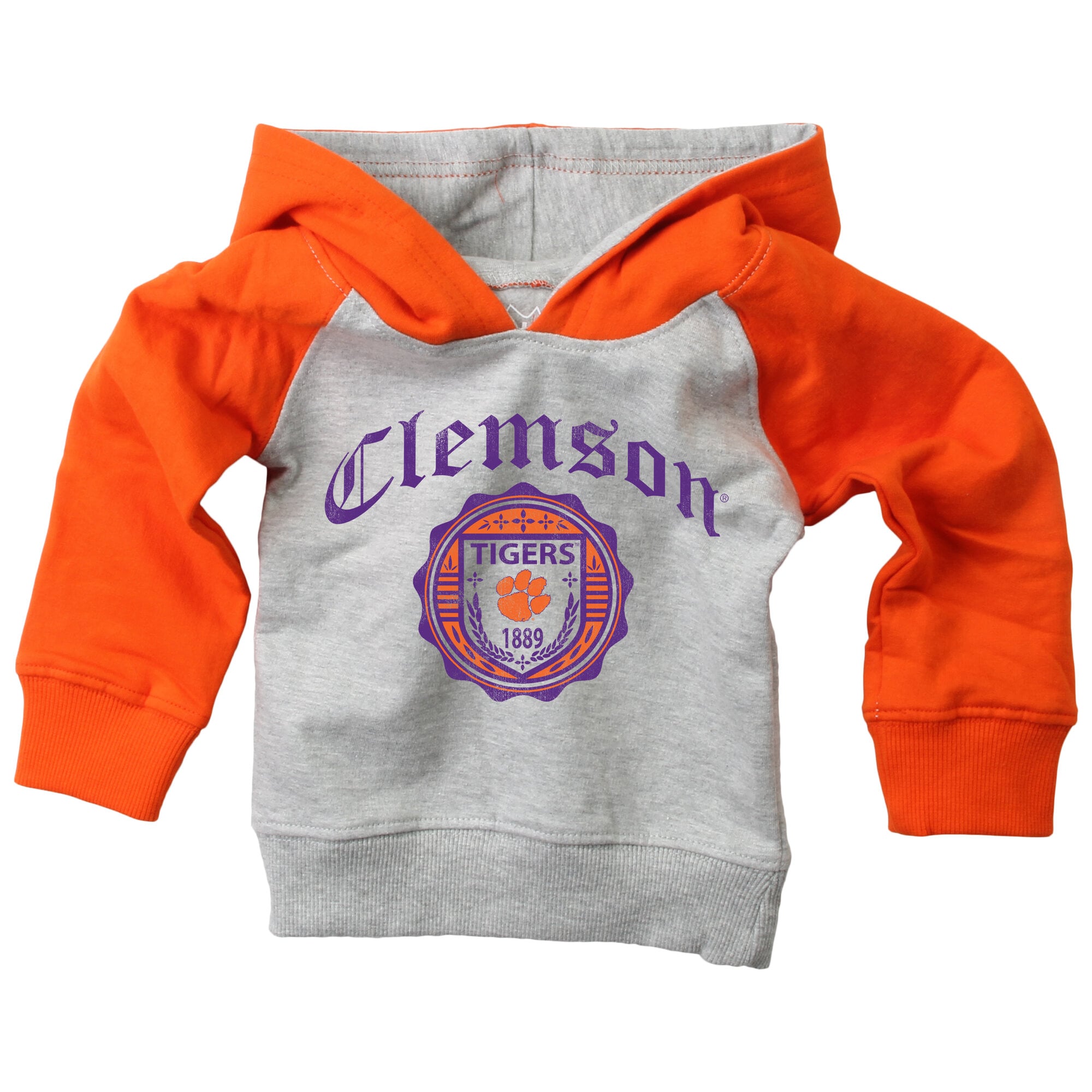 Infant Wes & Willy Orange Clemson Tigers Raglan Hoodie and Sweatpants Set