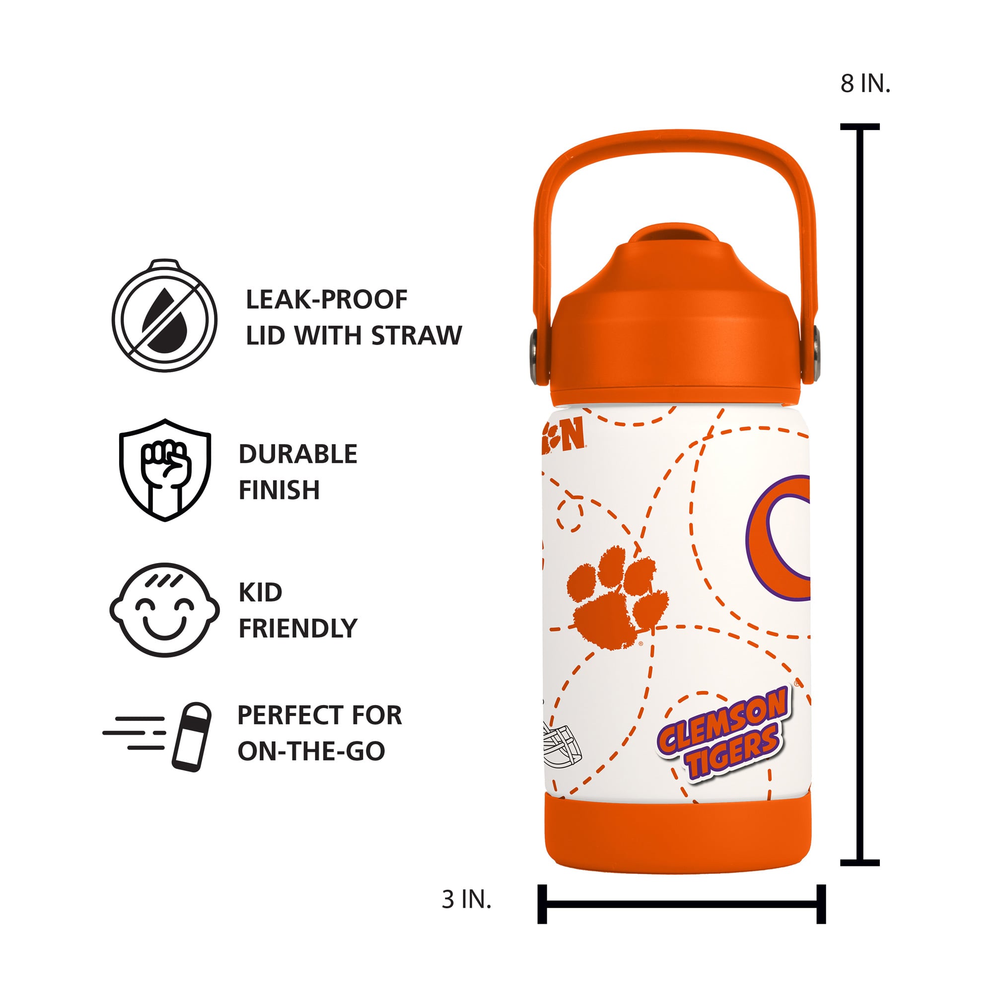 Bouteille mascotte Logo Brands Clemson Tigers 355 ml