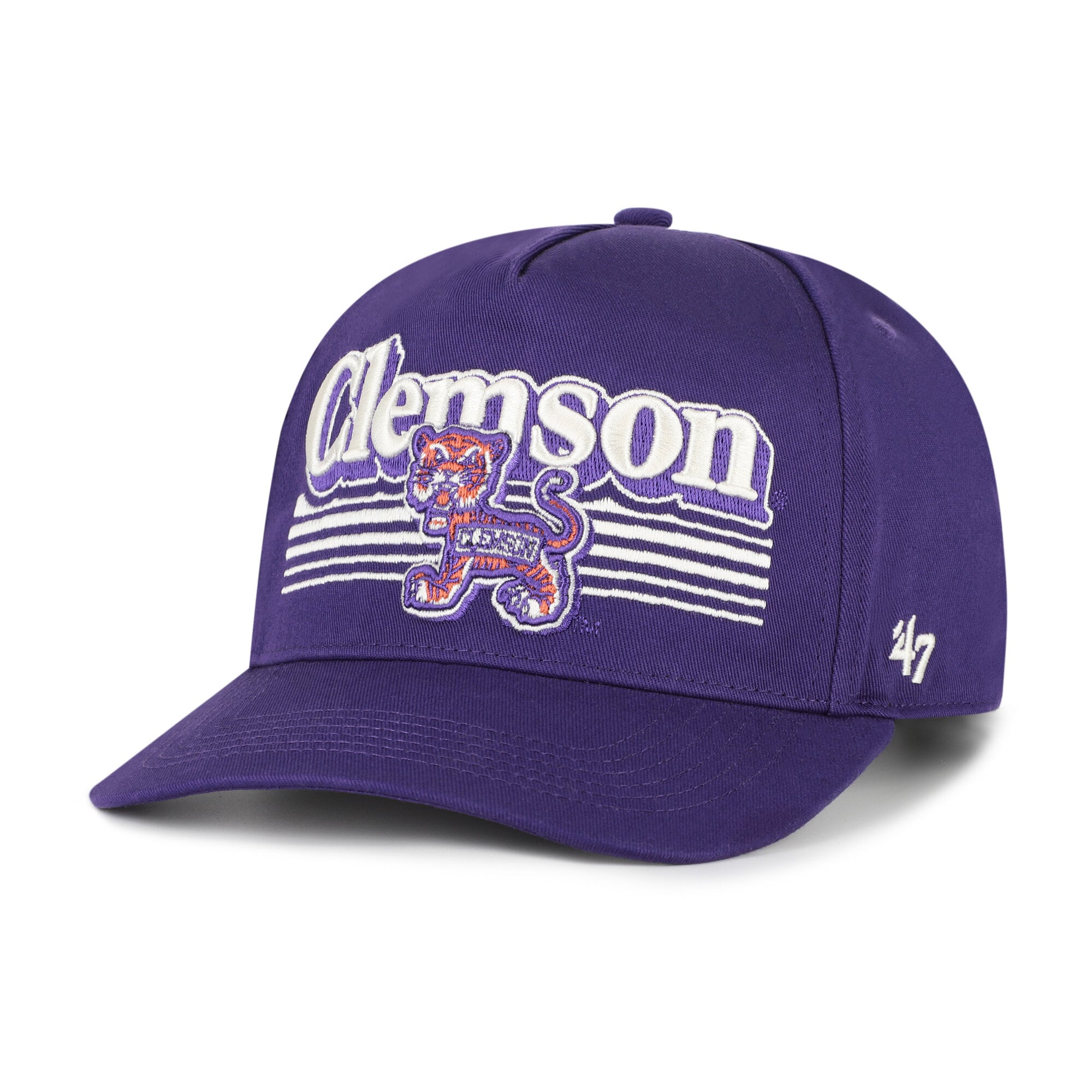 Clemson Script Merchandise Men's '47 Purple Clemson Tigers Script Fade Hitch Adjustable Hat