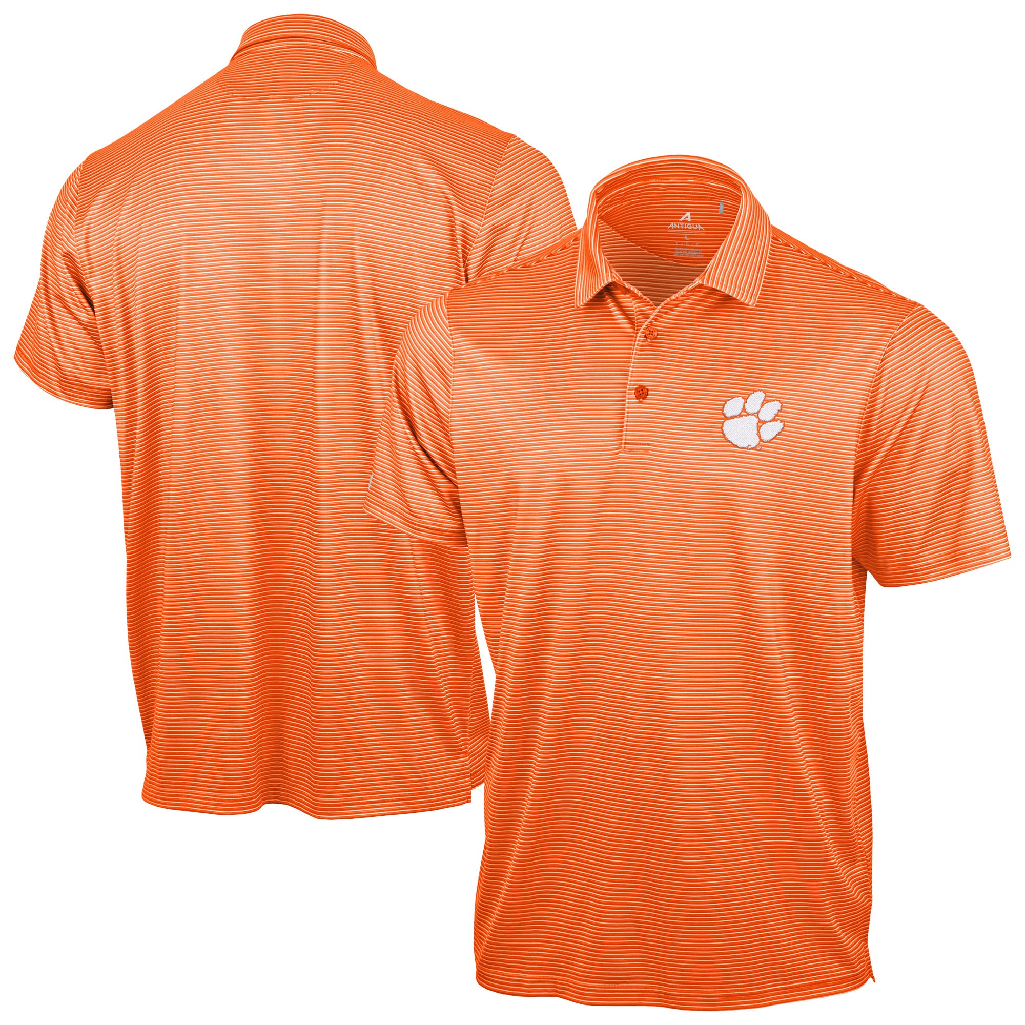 Men's Antigua Purple Clemson Tigers Lineage Polo