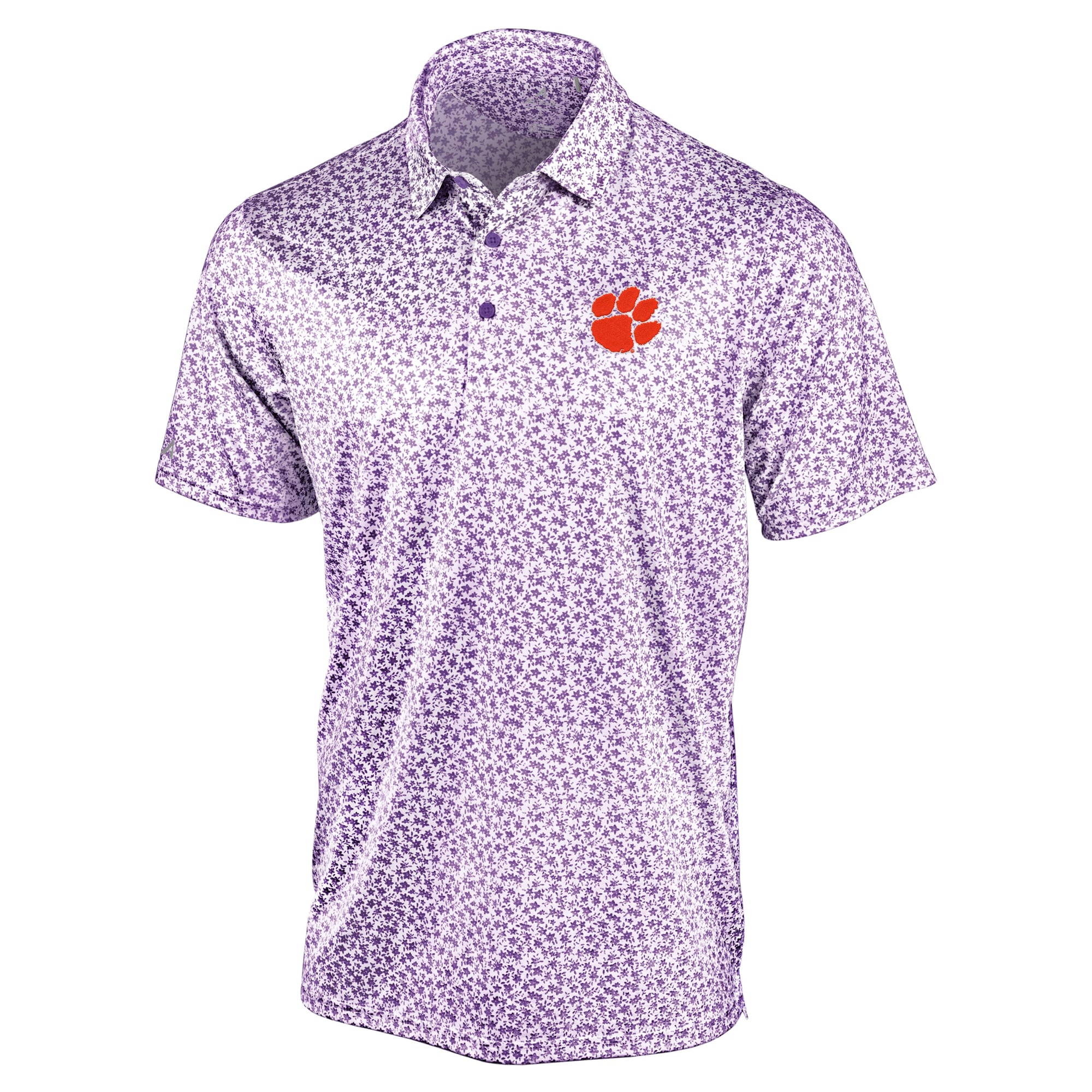 Men's Antigua Purple Clemson Tigers Flourish Polo