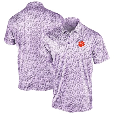 Polo Antigua Flourish des Clemson Tigers - Violet