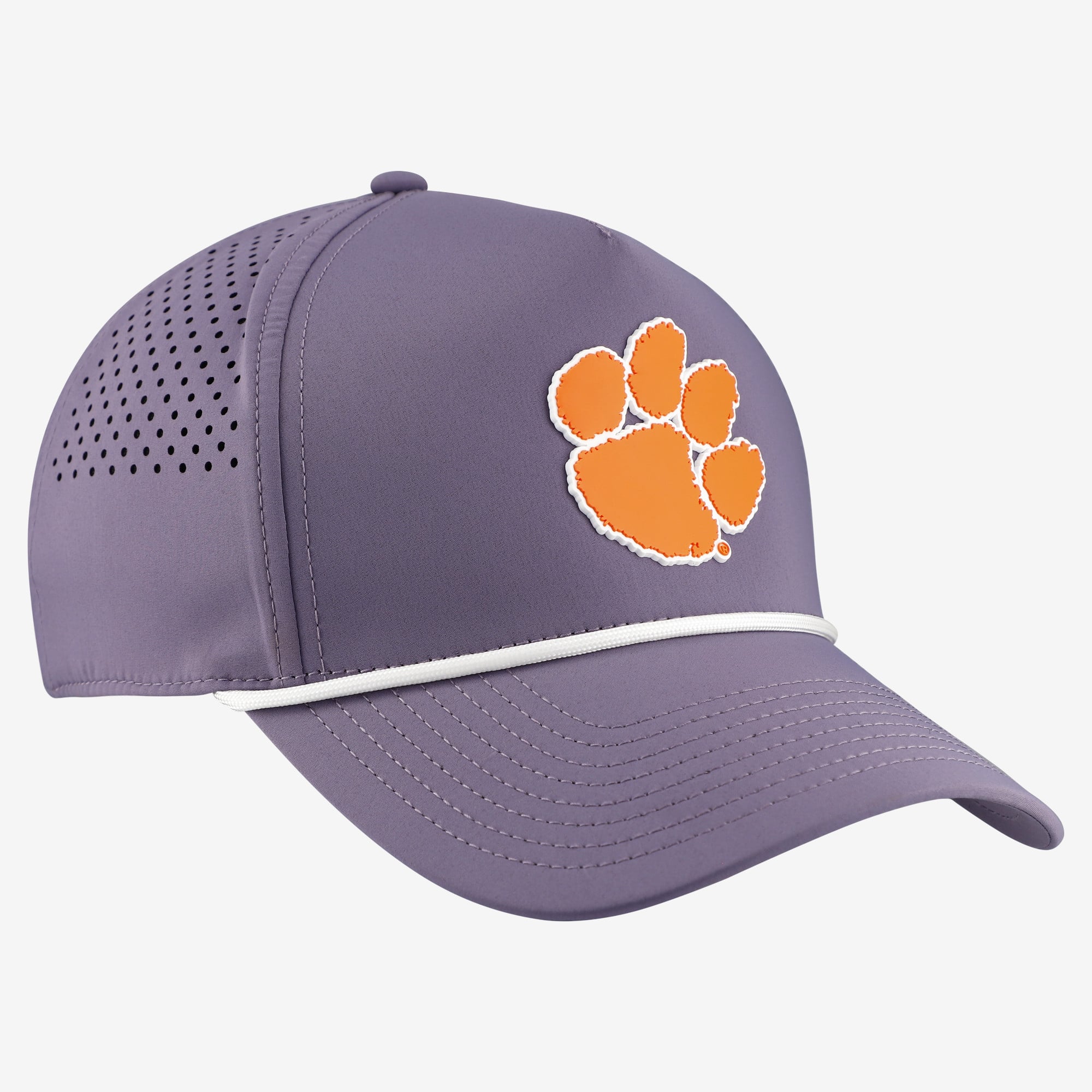 Men's Branded Bills  Purple Clemson Tigers Classic Adjustable Rope Hat