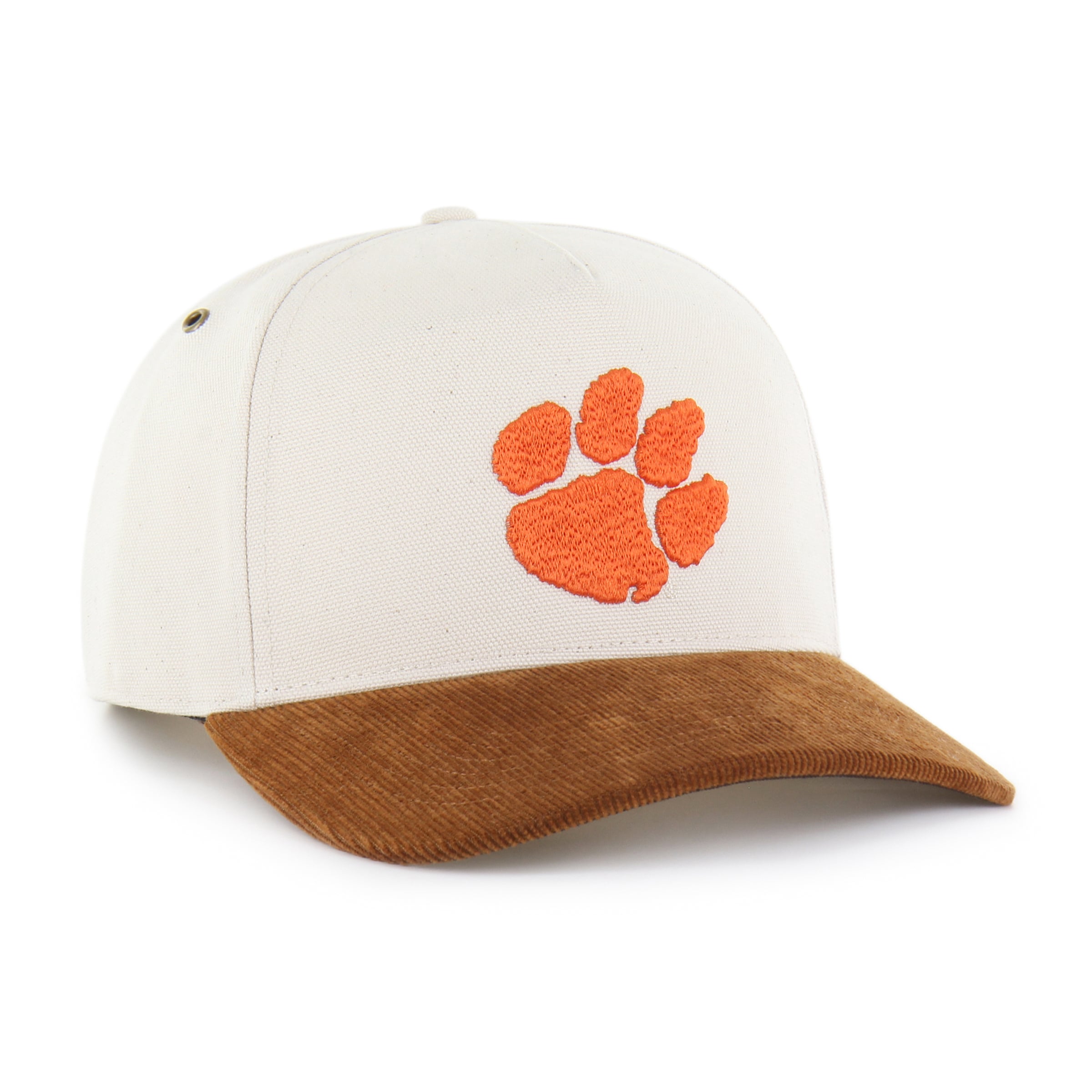 Men's Carhartt x '47 Natural/Brown Clemson Tigers Undyed Relaxed Hitch Adjustable Hat