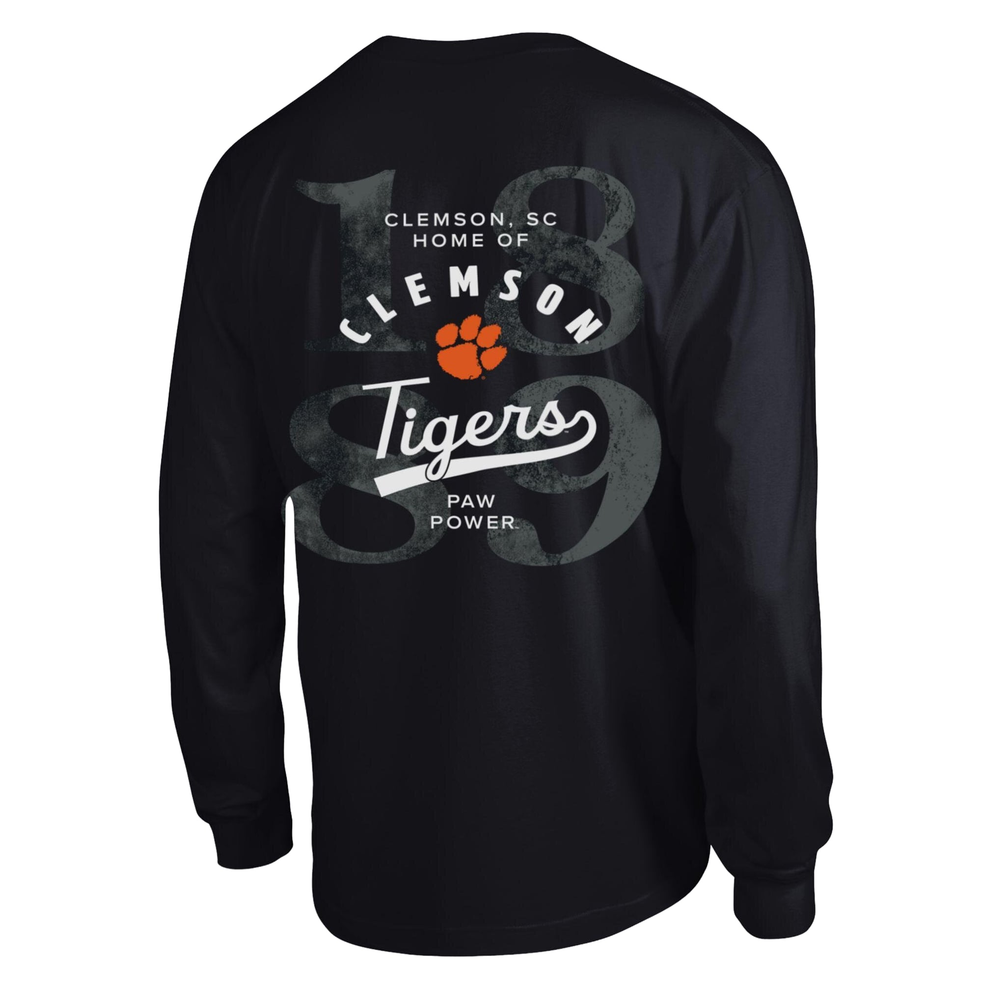 Men's Champion Black Clemson Tigers Laminated All-Star Long Sleeve T-Shirt