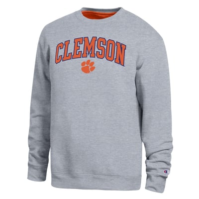 Sweat-shirt Clemson Tigers Champion Arch - Gris chiné