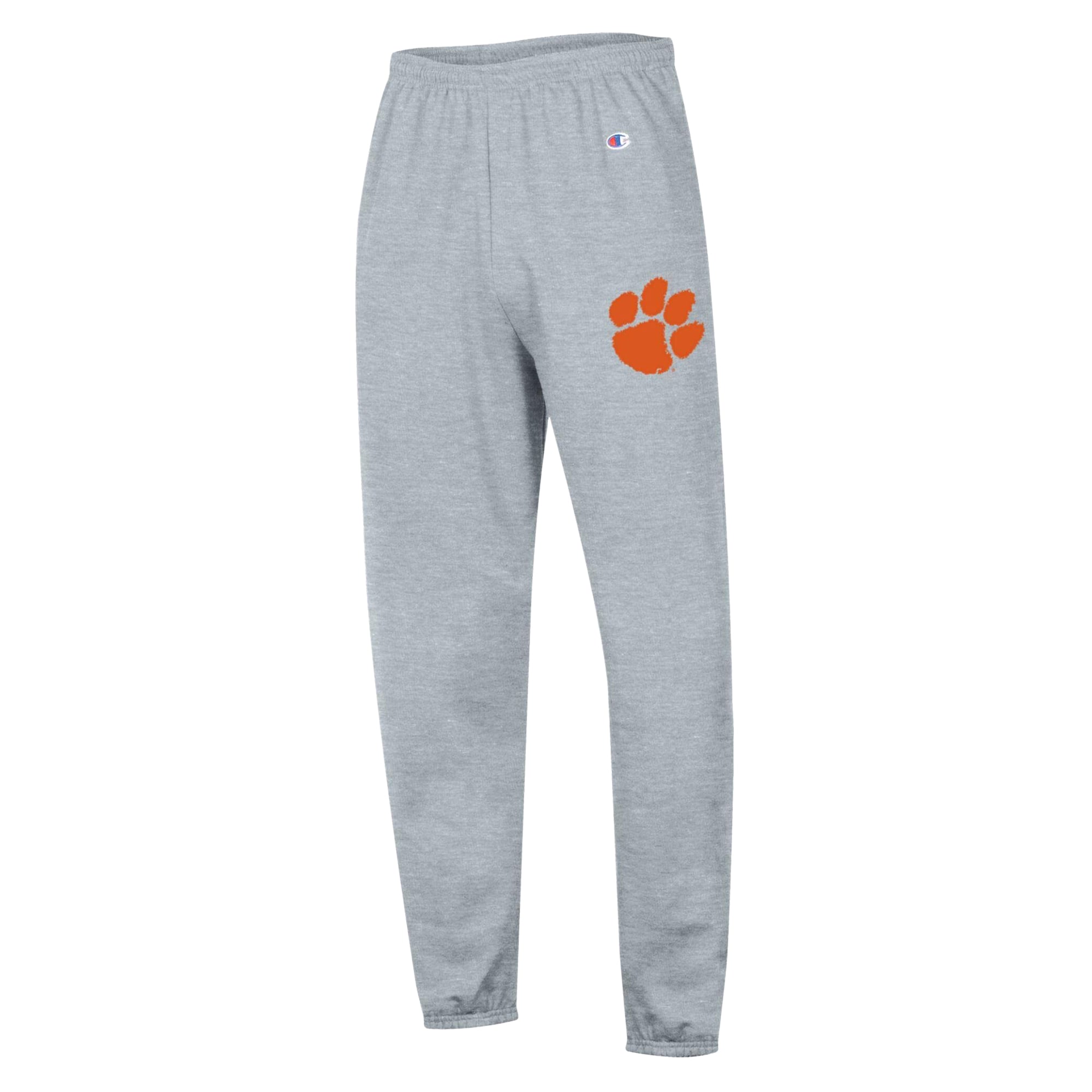 Pantalon de survêtement Champion pour homme, gris chiné, en molleton Powerblend Clemson Tigers