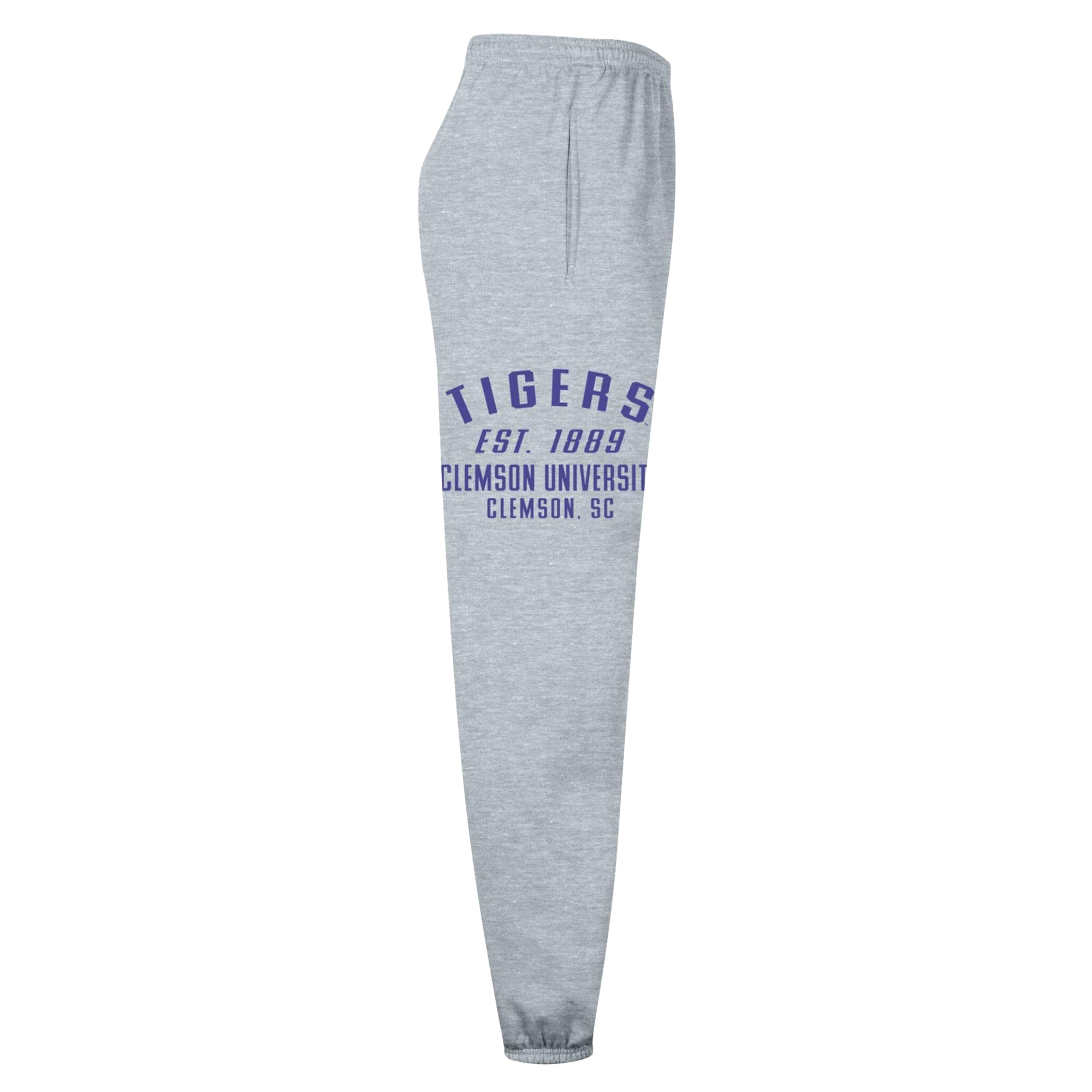 Pantalon de survêtement Champion pour homme, gris chiné, en molleton Powerblend Clemson Tigers