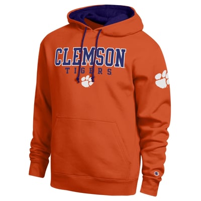 Sweat à capuche contrasté Clemson Tigers Champion - Orange