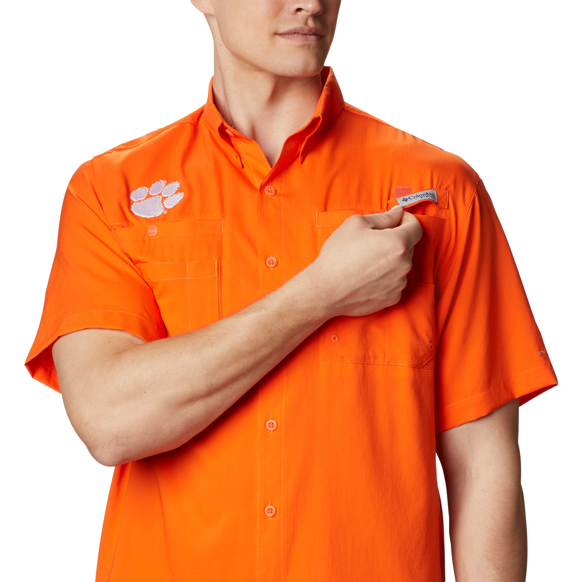 Chemise Tamiami Columbia Clemson Tigers PFG orange pour homme