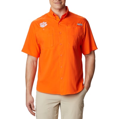 Clemson Tigers Columbia PFG Tamiami Shirt - Orange