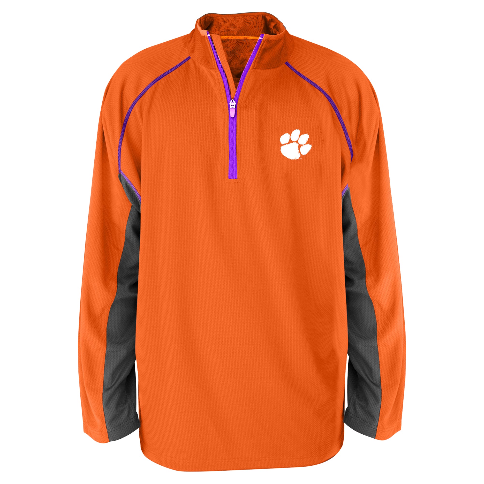 Veste raglan à quart de zip Fanatics Orange Clemson Tigers pour homme, grandes tailles