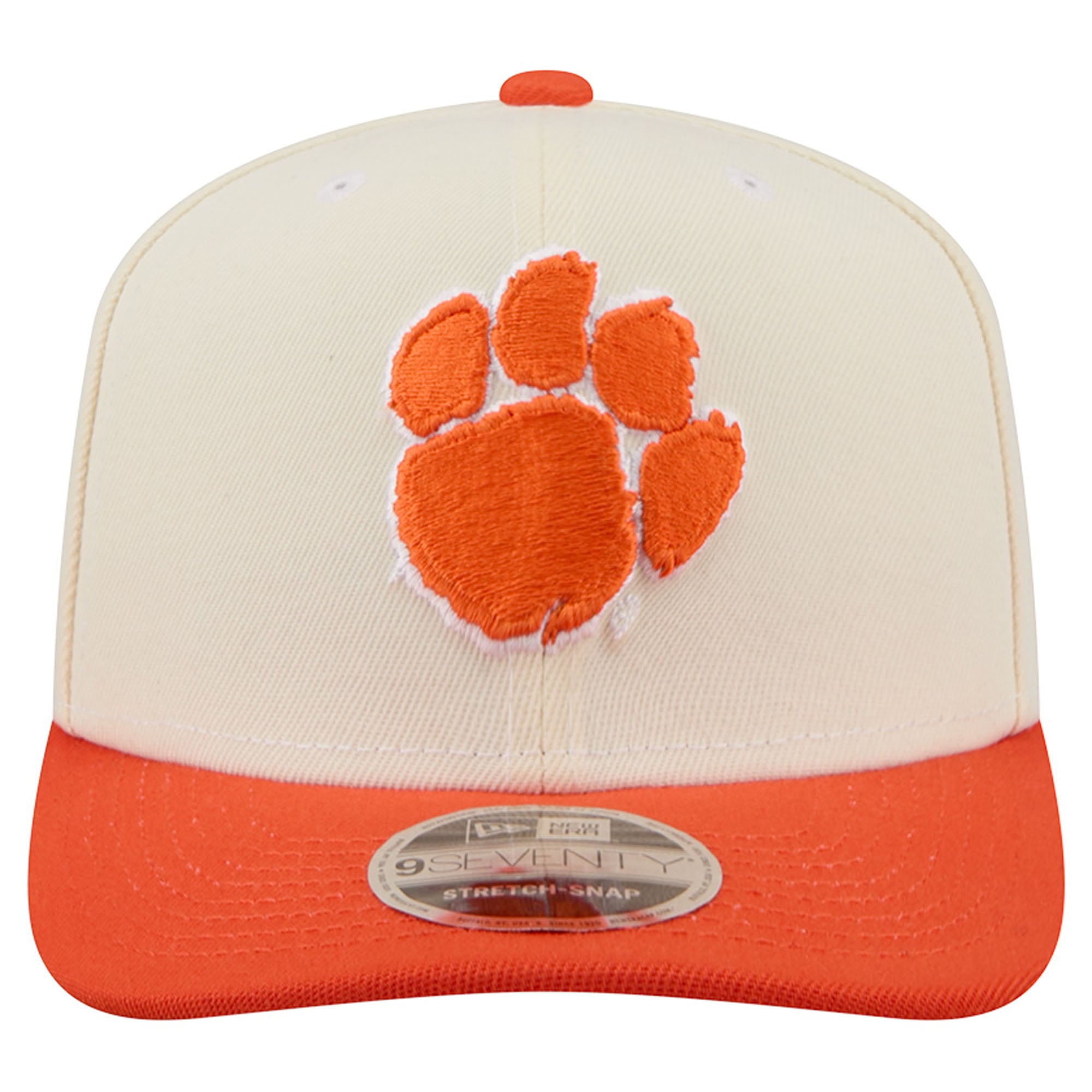 Men's New Era Cream/Orange Clemson Tigers America's 250th 9SEVENTY Adjustable Hat